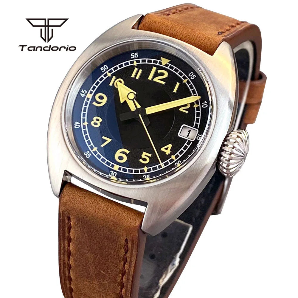Tandorio Bronze Military TD102B Identity Crisis NH35 Domed AR Sapphire 36mm 20BAR