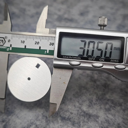 30.5mm Solid Color Watch Dial for NH35 Movement Vertical Pattern Mechanical Watch Faces DIY Watch Repair Accessories