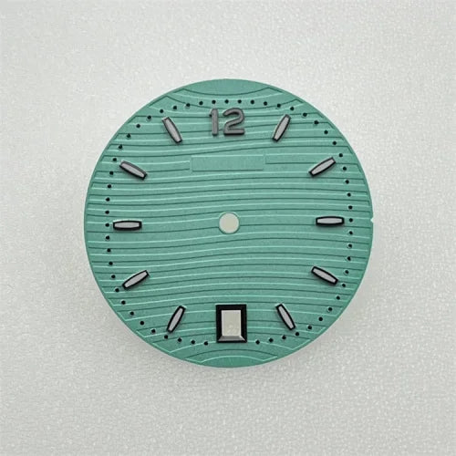 NH35 Dial PP Dial 30.5mm BGW9 Blue Luminous Watch Face for Parrot Watch Modification Accessories Fit NH35 NH36 Movement