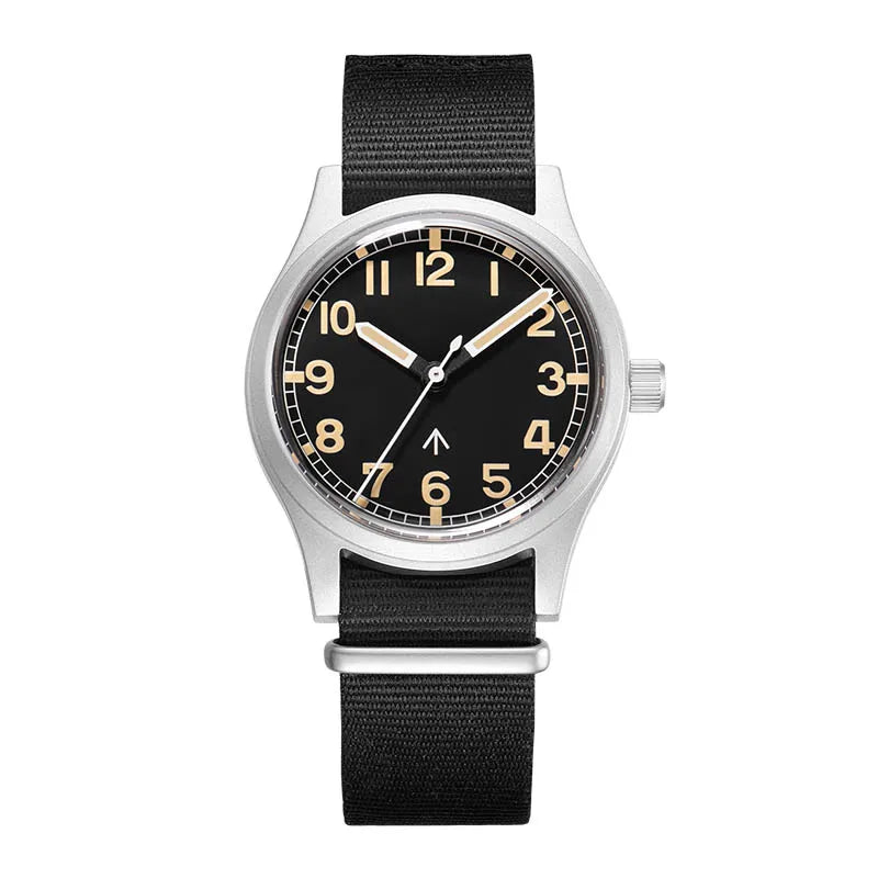 Custom logo available Baltany 36MM W10 Military Watch Man S2005 Waterproof Sterile Dial NH38 Automatic Ar Sapphire  10bar Swiss Lume