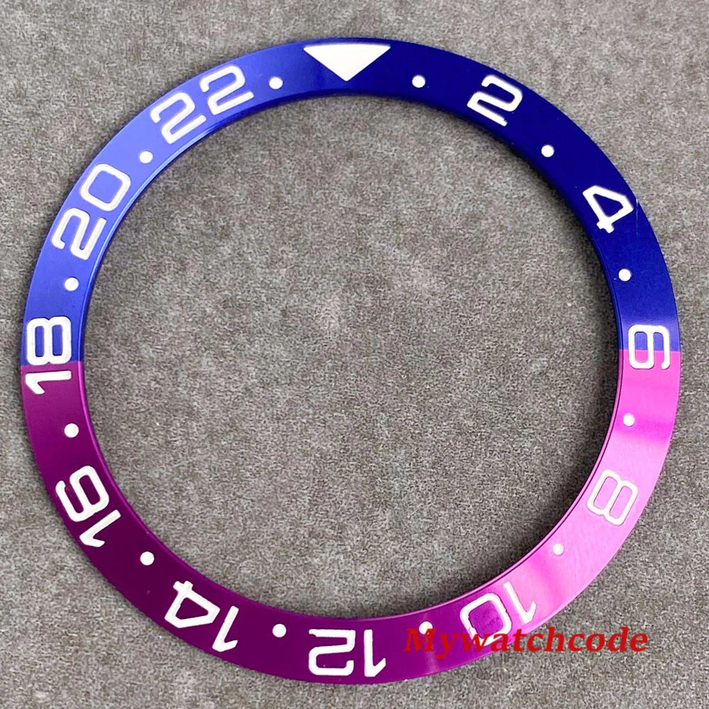 38mm x 30.5mm Black Red Purple Bezel Insert Replacement Part For 40mm GMT SUB SKX 007 Mens Watch Accessories Case Ring