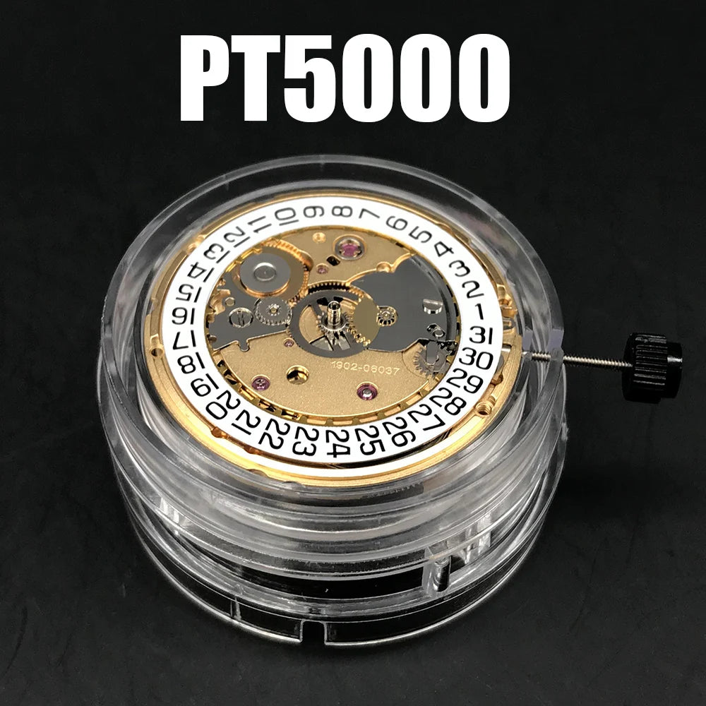 Genuine H.K PT5000 Automatic Mechanical Movement Gold/Silver Version Top Clone 2824-2 High Accuracy 25 Jewels