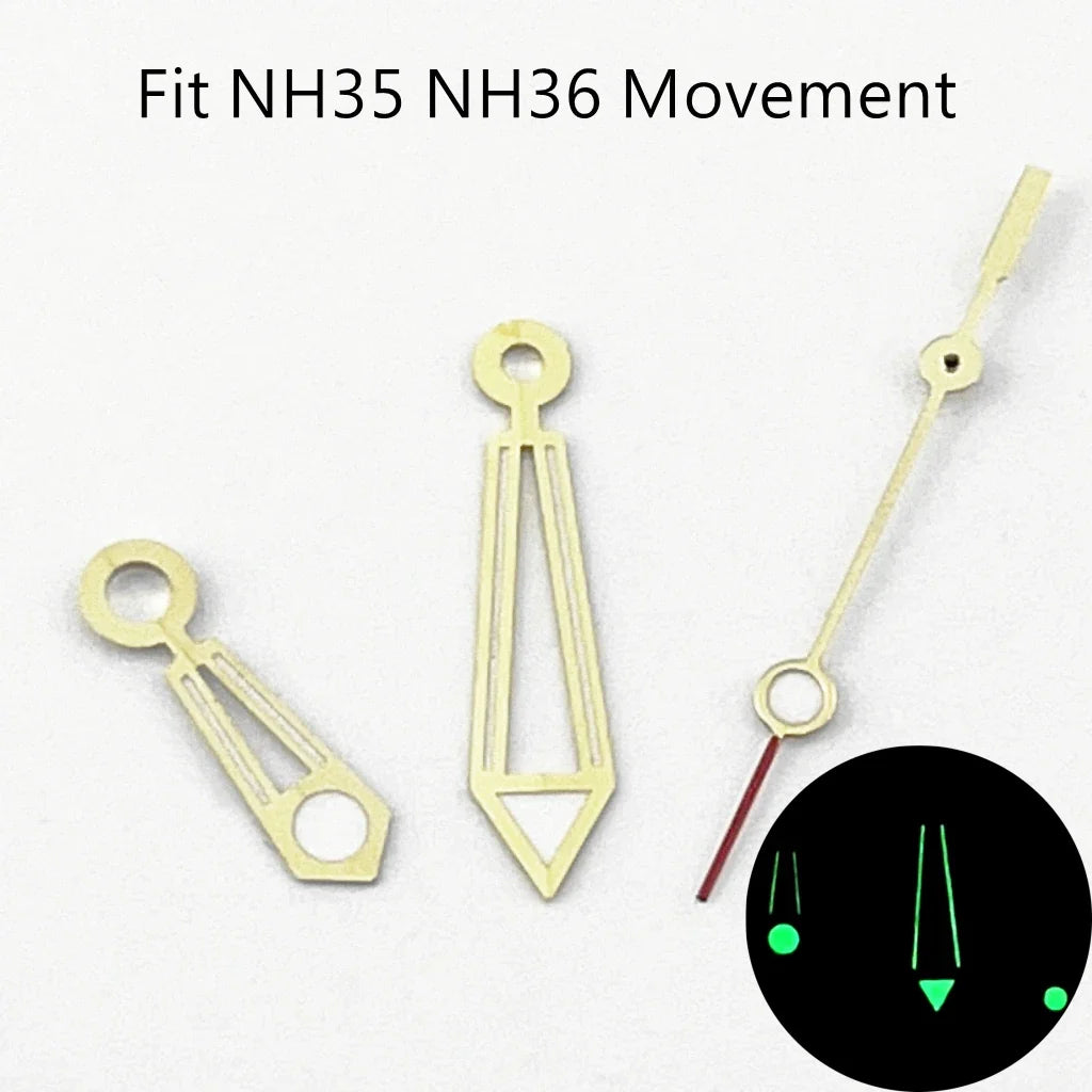 NH35 Watch Hands Green Luminous Fit NH35 NH36 ETA2824 2836 Miyota 8205 8215 N821A Mingzhu DG2813 3804 Movement Watch Accessories