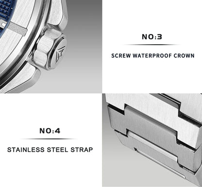 CADISEN Dress Watch C8242 40MM AR Sapphire Seiko NH35 Movt Royal Oak Mod