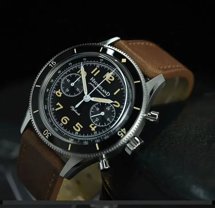 Fifty Fathoms Mod Hruodland Fo19  Chronograph Watch VK64 Quartz AR Sapphire 40MM 10bar