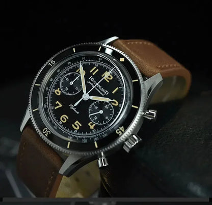 Fifty Fathoms Mod Hruodland Fo19  Chronograph Watch VK64 Quartz AR Sapphire 40MM 10bar