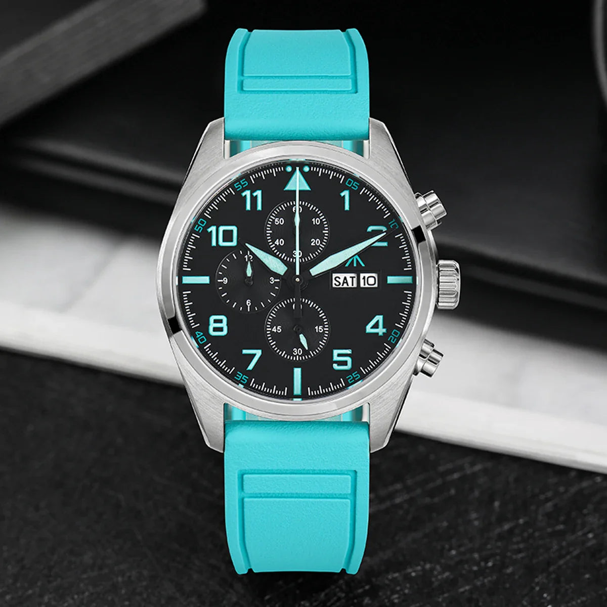 Militado ML04 Chronograph Quartz Military Watch OS00 Movement BGW9 Luminous 100m Waterproof  Domed Sapphire 39mm