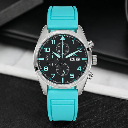 Militado ML04 Chronograph Quartz Military Watch OS00 Movement BGW9 Luminous 100m Waterproof  Domed Sapphire 39mm