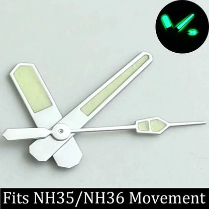 high-quality Watch accessories watch pointer NH series 35 NH36 hands green  luminous suitable for N H35/ NH36 movement