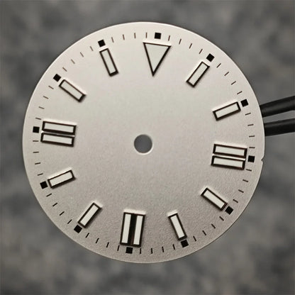 28.5mm Watch Dial Sunray Texture Dial Double Strips Nails Green Luminous Watch Faces for NH35/ 8215/ 2813/ 2836 Movements