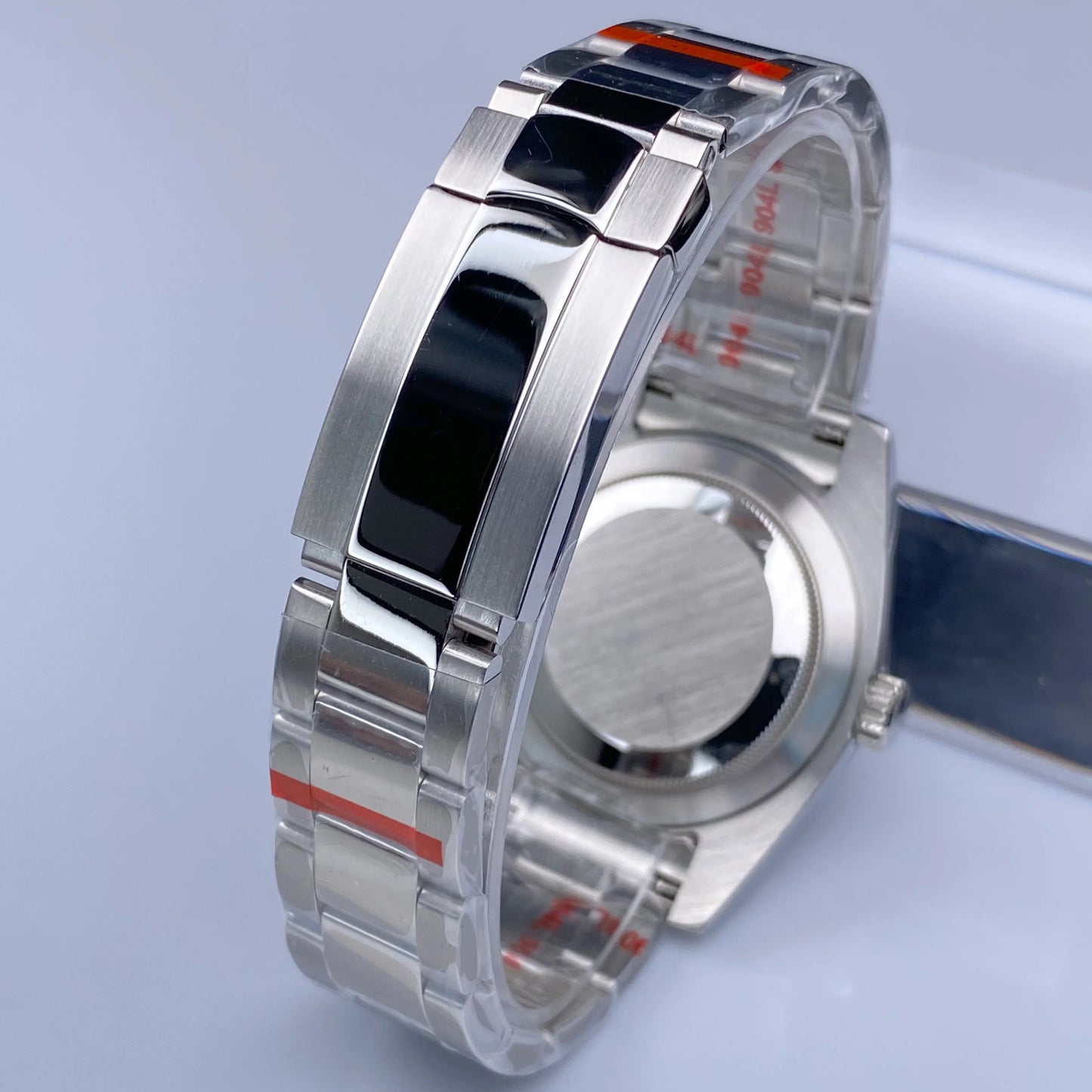 Fluted NH35 watch case Oyster 36/39mm High Quality Sliver Stainless Steel Sapphire Glass fit NH34 NH35 NH36 Movement Accessories Watch case