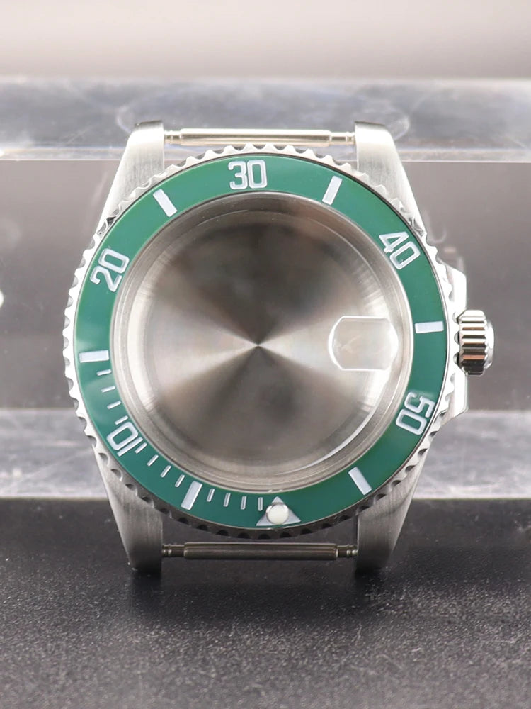 NH35 40mm SUB Black Ceramic Insert Watch Case Sapphire For NH34 NH35 NH36 NH38 4R36 Miyot8215 ETA2824 Movement 20ATM Waterproof