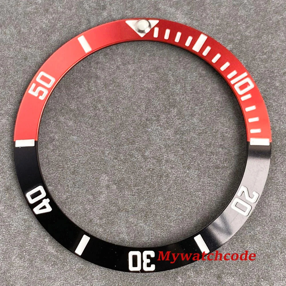 38mm x 30.5mm Black Red Purple Bezel Insert Replacement Part For 40mm GMT SUB SKX 007 Mens Watch Accessories Case Ring