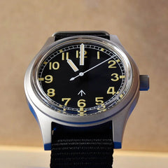 Custom logo available Baltany 36MM W10 Military Watch Man S2005 Waterproof Sterile Dial NH38 Automatic Ar Sapphire  10bar Swiss Lume