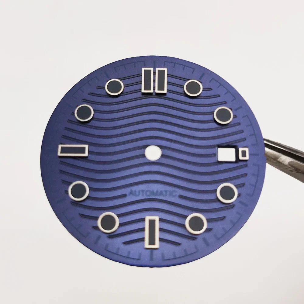 31mm Watch Dial Watch Parts Retrofit Green Luminous Faces for 2813/8215/821A/2836 Automatic Movement Dial Repair Parts