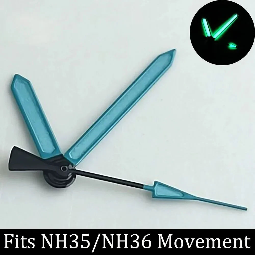 high-quality Watch accessories watch pointer NH series 35 NH36 hands green  luminous suitable for N H35/ NH36 movement