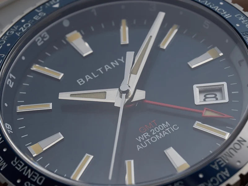 Baltany  S6083 GMT DIVE Watch 40MM Date NH34 Automatic Ceramic Bezel 20ATM Swiss lume AR Sapphier