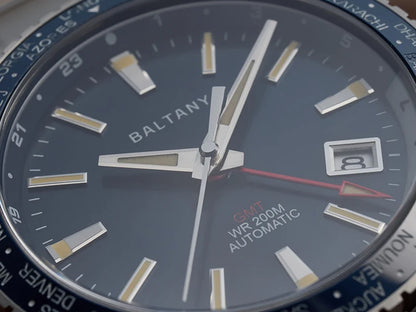 Baltany  S6083 GMT DIVE Watch 40MM Date NH34 Automatic Ceramic Bezel 20ATM Swiss lume AR Sapphier