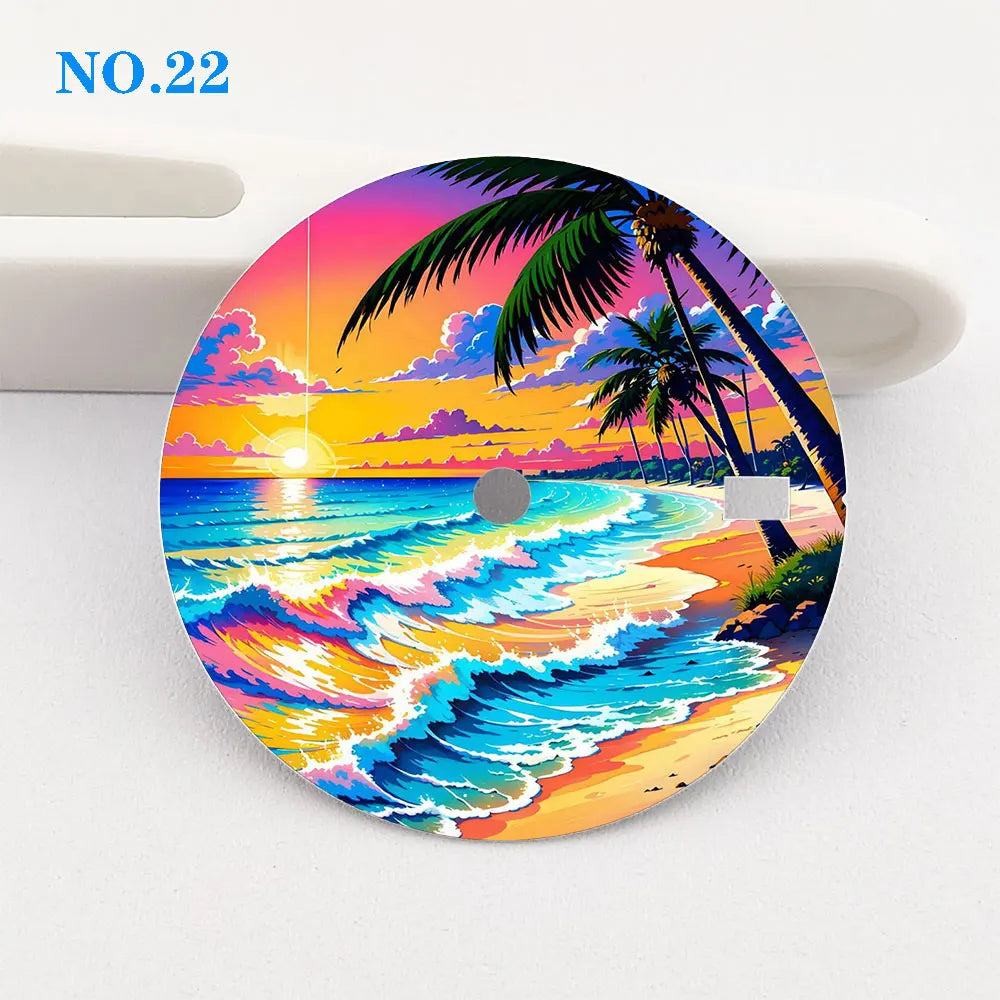 Watch dial 28.5mm dial NH35 dial creative color-printed series dial is suitable for NH35/36 movement watch accessories