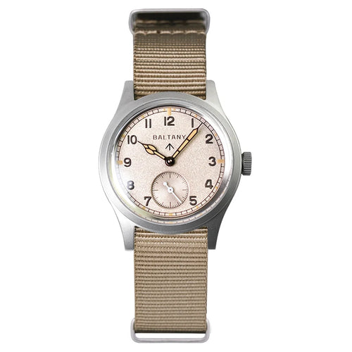 Custom logo watch Baltany S2025 D12 Retro Military Watch 36mm Swiss Luminous 10ATM Seagull  ST1701 Mechanical Watch