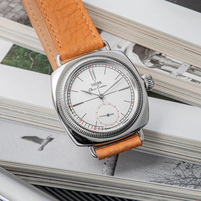 THORN T017 Square pillow-shaped 36mm Pilot couple wristwatch VD78 quartz Double Domed Sapphire 10Bar