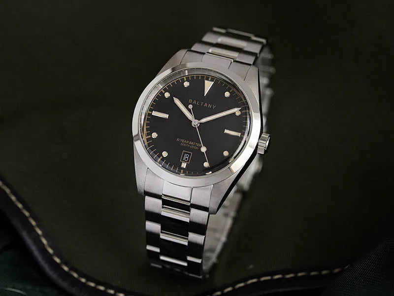 Baltany S4041 Vintage Tribute Quartz Wristwatches Enamel Dial Sapphire Crystal 20ATM Stainless Steel Bracelet Diving watches