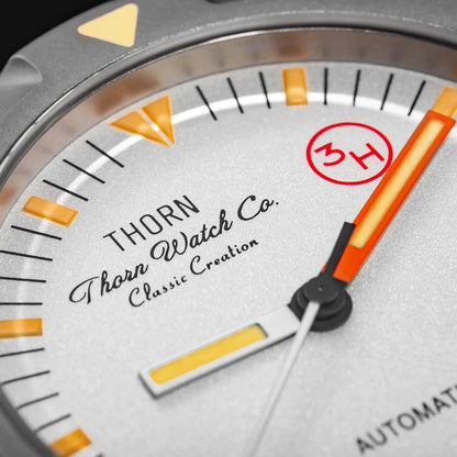 Thorn 42mm Men's Retro Titanium Diver Watch PT5000 Automatic Movement Rubber Strap C3 Luminous 20Bar Water Resistance