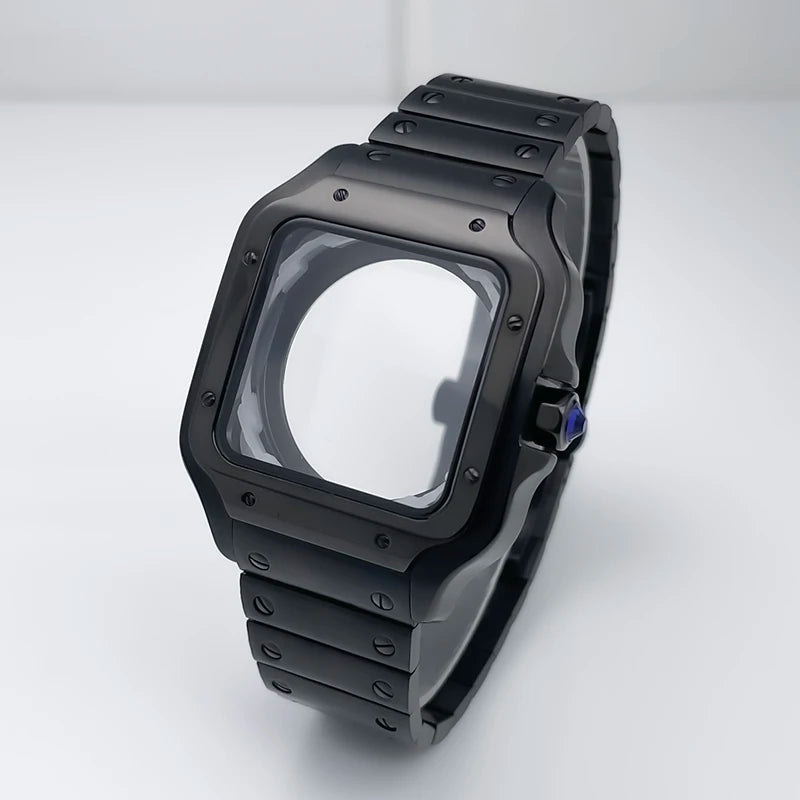 NH35 Case 38mm Sapphire Glass Stainless Steel Square Watch Case Accessories Modification Parts Suitable NH35 NH36 NH38 Movements