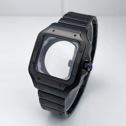 NH35 Case 38mm Sapphire Glass Stainless Steel Square Watch Case Accessories Modification Parts Suitable NH35 NH36 NH38 Movements