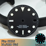 NH35 Dial Watch NH35 SUB Dials 28.5mm Dials Blue Luminous Single Calendar Multi-color Watches Replacement Accessories NH34 Dials