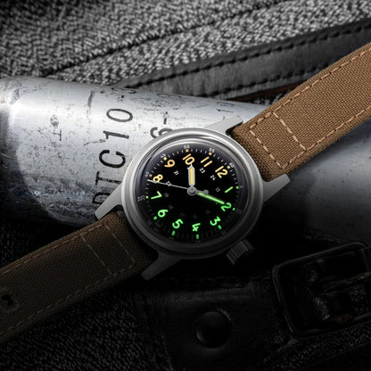 THORN SHY043 36mm  NH35 Automatic Retro Field Military Watch C3 Luminous 10bar