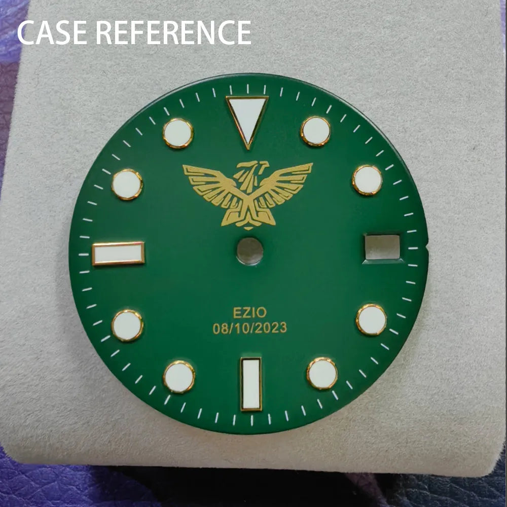 28.5mm diameter dial suitable for NH-34/35/36 movements GMT Luminous dial customization LOGO/name DIY dial watch parts