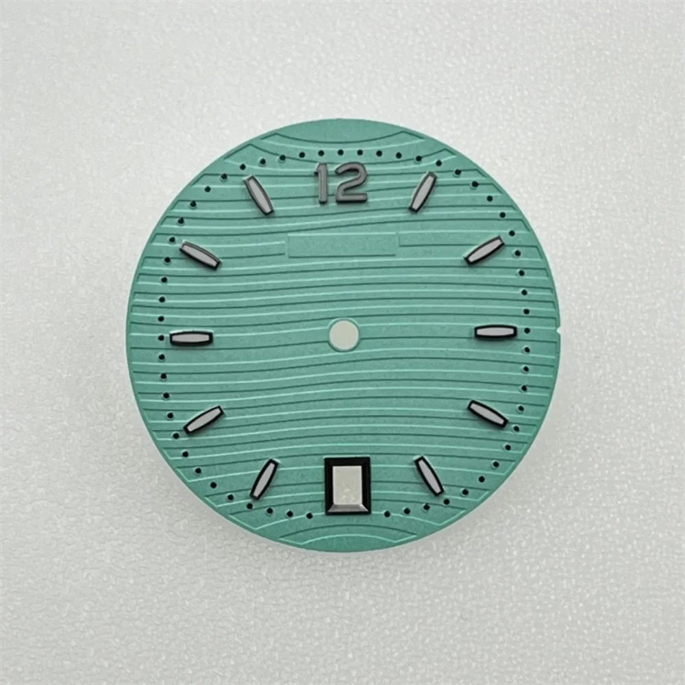 NH35 Dial PP Dial 30.5mm BGW9 Blue Luminous Watch Face for Parrot Watch Modification Accessories Fit NH35 NH36 Movement