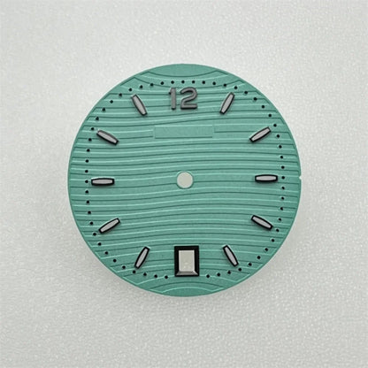 NH35 Dial PP Dial 30.5mm BGW9 Blue Luminous Watch Face for Parrot Watch Modification Accessories Fit NH35 NH36 Movement