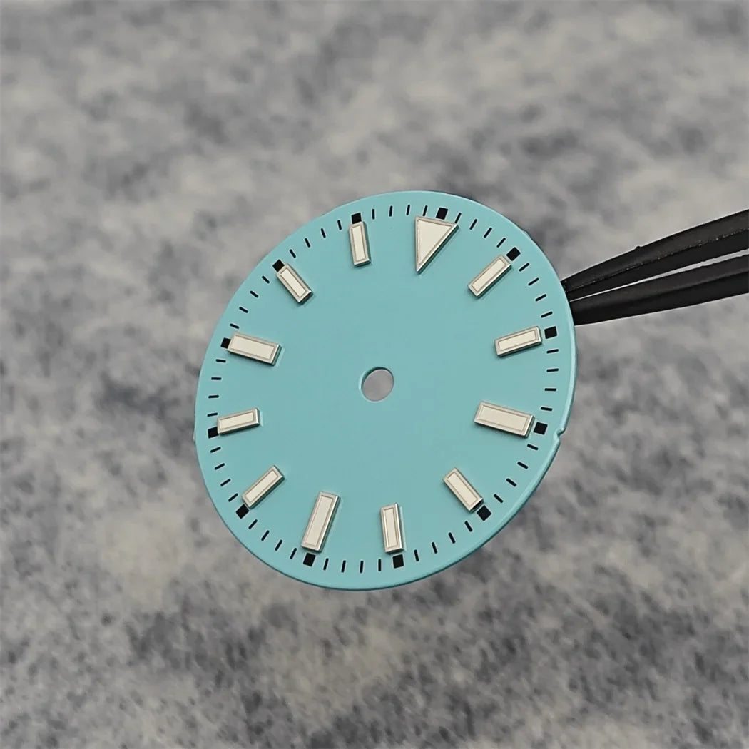 29mm Watch Dial with Green Luminous Colourful No Calendar Window Watch Faces for NH35/ ETA 2836/Japan 8215/Mingzhu 2813 Movement