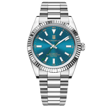 Corgeut watches CG2028 36mm/39mm NH35 Sapphire 100M glass back Diver Fluted Bezel