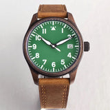 39mm Pilot Watch Wristfull P101 AR Sapphire Electroplated Copper Style Aged NH35A 10ATM