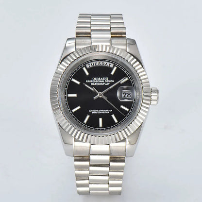 Day-Date Miyota 8285 automatic watches TDD001 Sapphire 10Bar 39MM custom watch