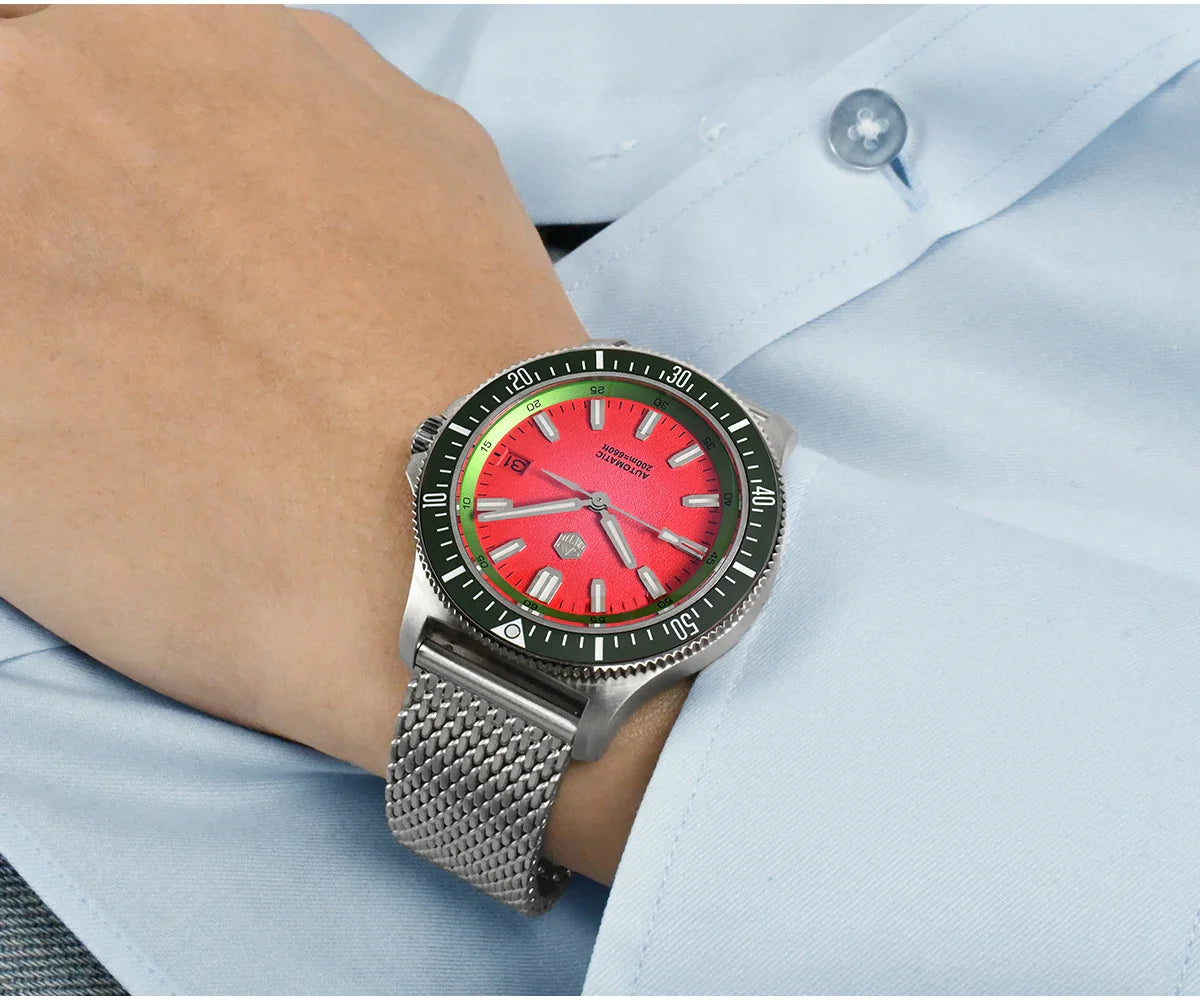 San Martin Diver SN0118G 40mm Original Design Fruit Series  NH35 Automatic 20Bar AR Sapphire BGW Luminous SN0118