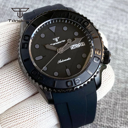 Tandorio TD269C Yacht Master Black Pvd  Domed Sapphire Skx007 Style NH36 20atm 120 Clicks 41MM