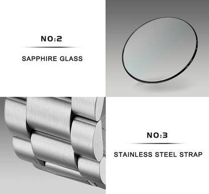 Cadisen C7063 Quartz Chronograph Watch Japan VD53 42MM AR Sapphire 5Bar