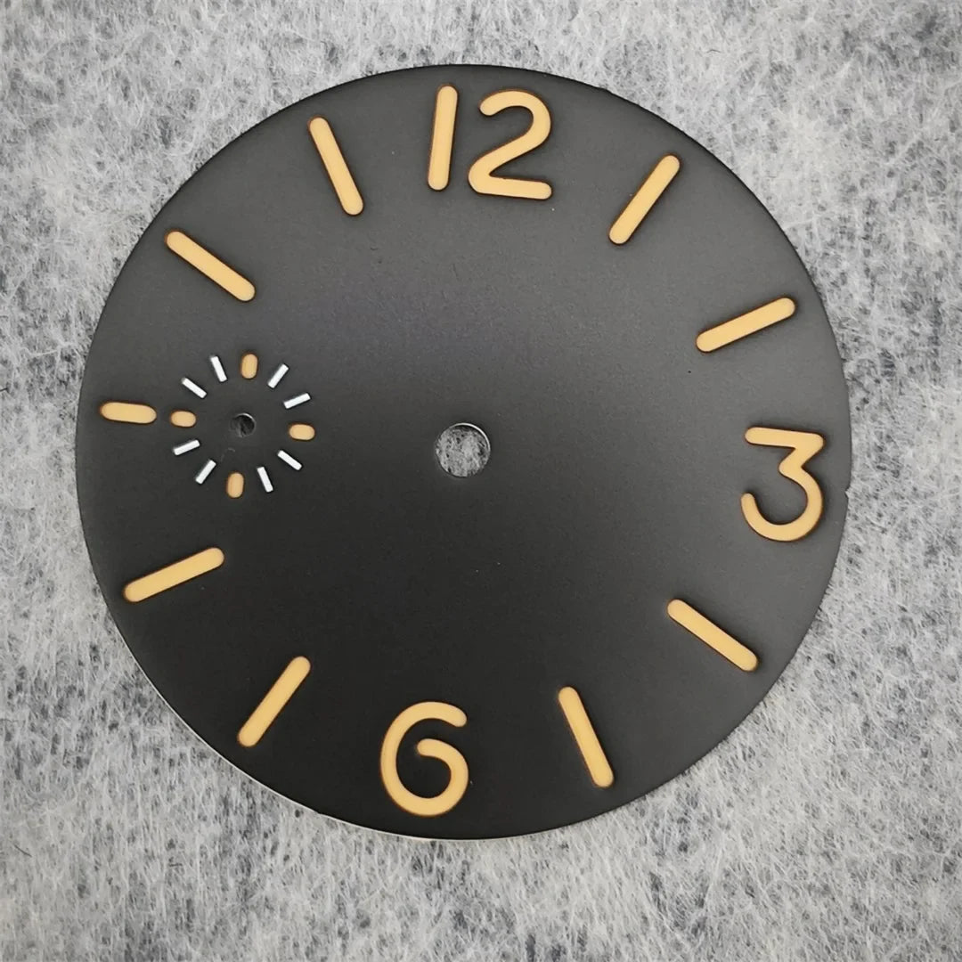 36mm Watch Dial Green Luminous Watch Face Insert Parts Accessories for ETA6497/ Seagull ST36 Movement Watch Repair Parts