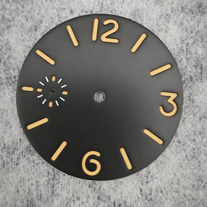 36mm Watch Dial Green Luminous Watch Face Insert Parts Accessories for ETA6497/ Seagull ST36 Movement Watch Repair Parts