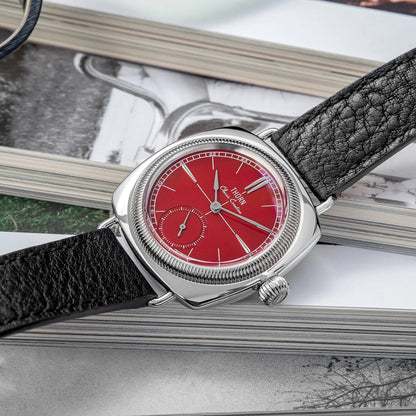 THORN T017 Square pillow-shaped 36mm Pilot couple wristwatch VD78 quartz Double Domed Sapphire 10Bar