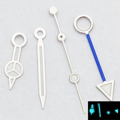 RICHUS NH34 GMT Watch Hands Silver/Black/Gold/RoseGold Blue Luminous Fit NH34 Movement Watch Accessories