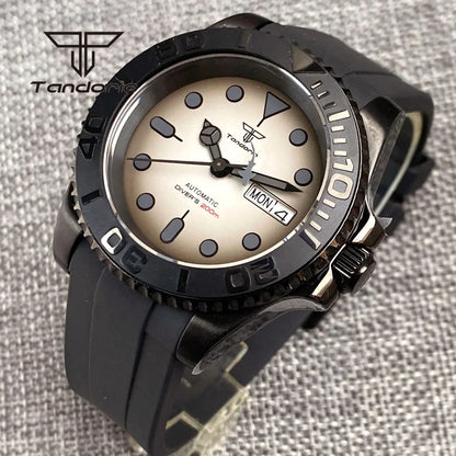 Tandorio seiko NH36 40mm PVD Diver Sapphire Ceramic 20BAR TD235