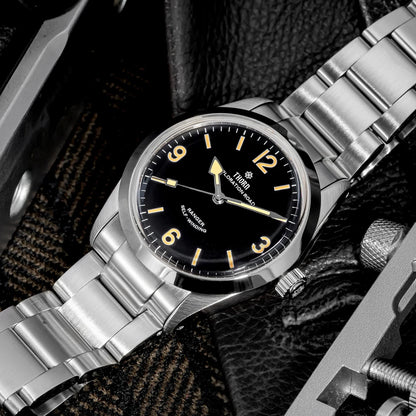 THORN T003 34mm Retro Watch PT5000 Automatic Dome Sapphire Luminous 10Bar dress explorer