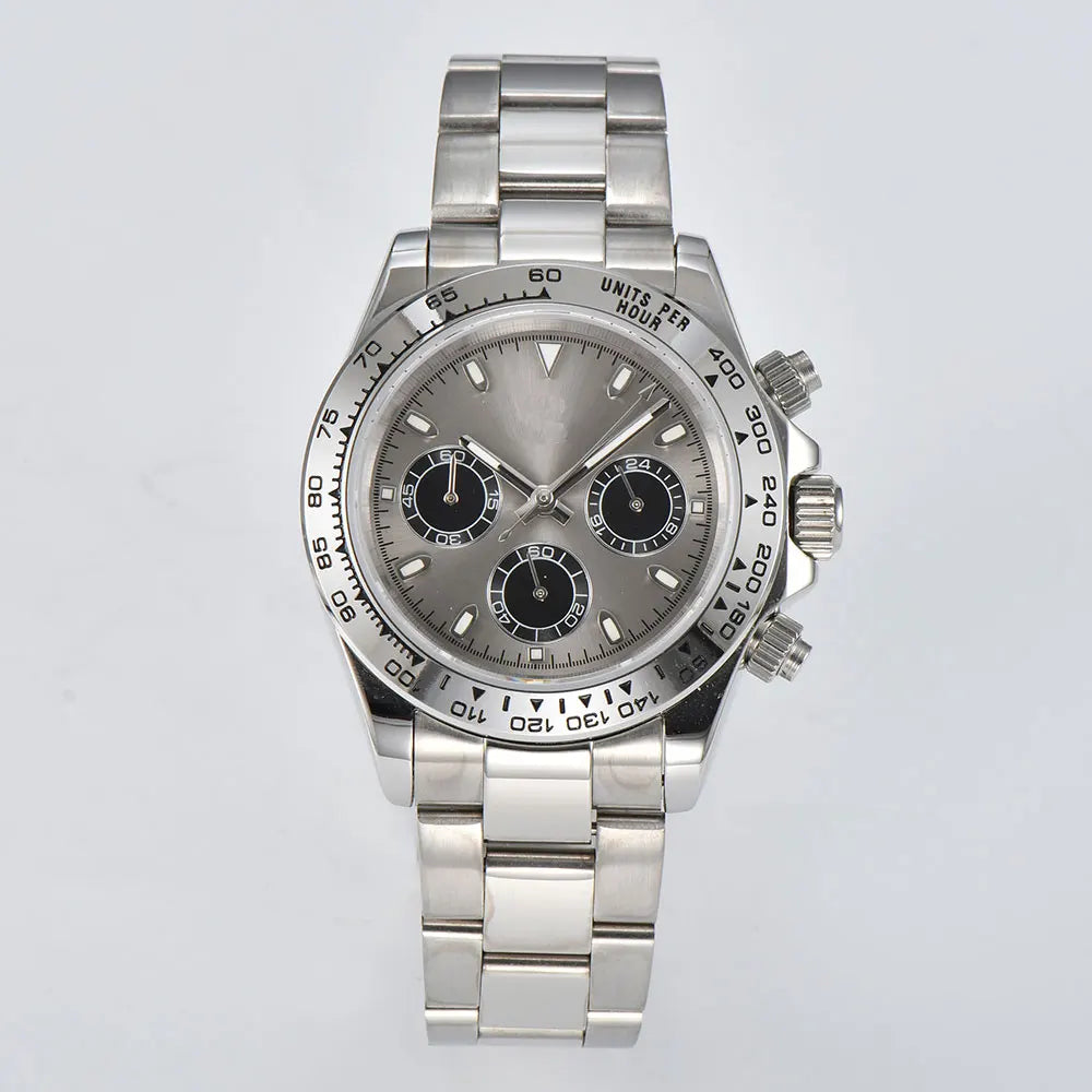 Nologo Daytona VK63 Quartz Watch Sapphire Glass 3ATM 39MM  Luminous Chronograph