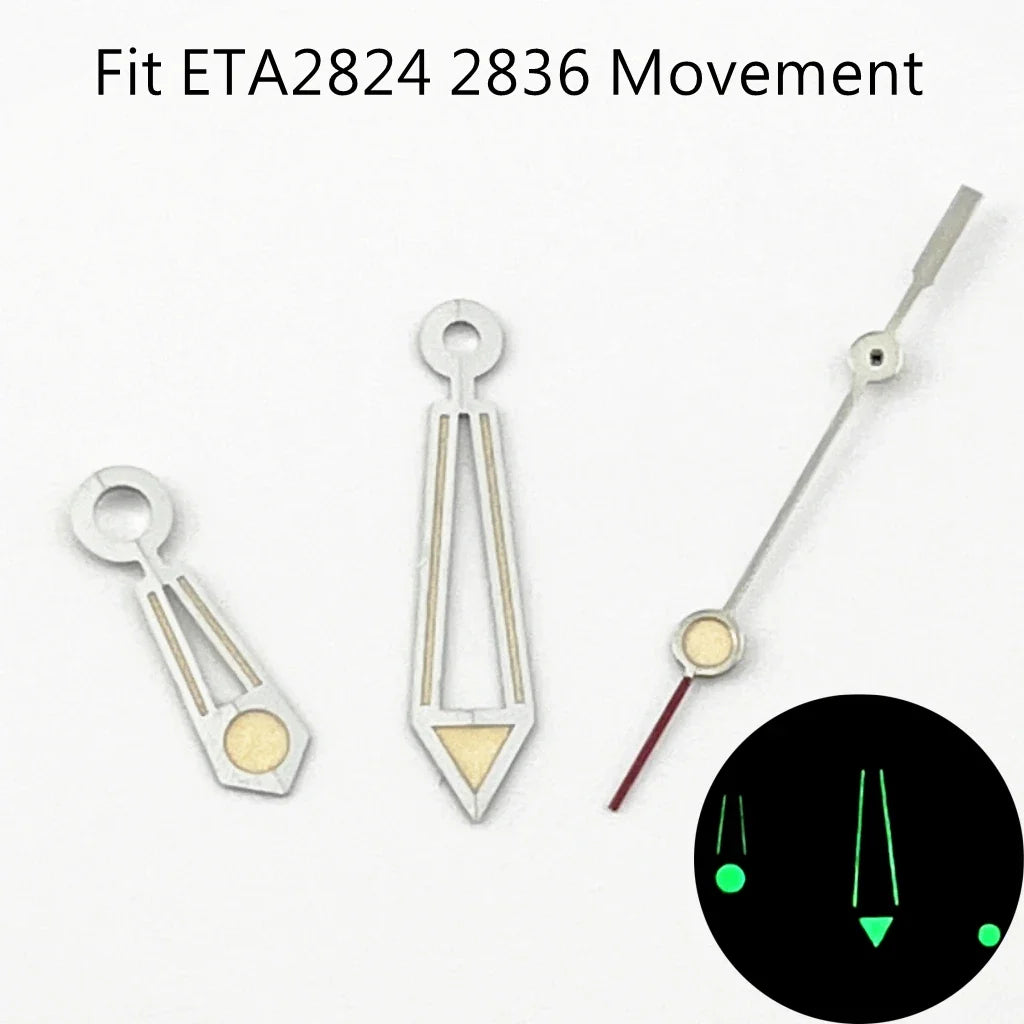 NH35 Watch Hands Green Luminous Fit NH35 NH36 ETA2824 2836 Miyota 8205 8215 N821A Mingzhu DG2813 3804 Movement Watch Accessories