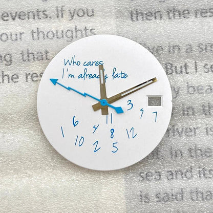 New Log Modified Watch Face 28.5mm DIY Watch Dial Fits NH35/4R36 Movement Who Cares Lt's Already Late Watch Accessories